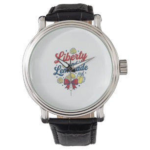 Montre Liberté et limonade patriotique Lemon Vector T-shi