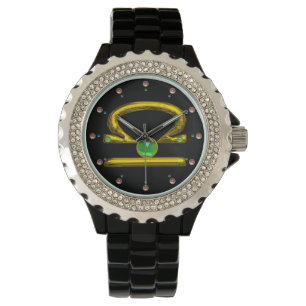 Montre LIBRA GOLD ZODIAC JEULE D'ANNIVERSAIRE, Vert, Noir