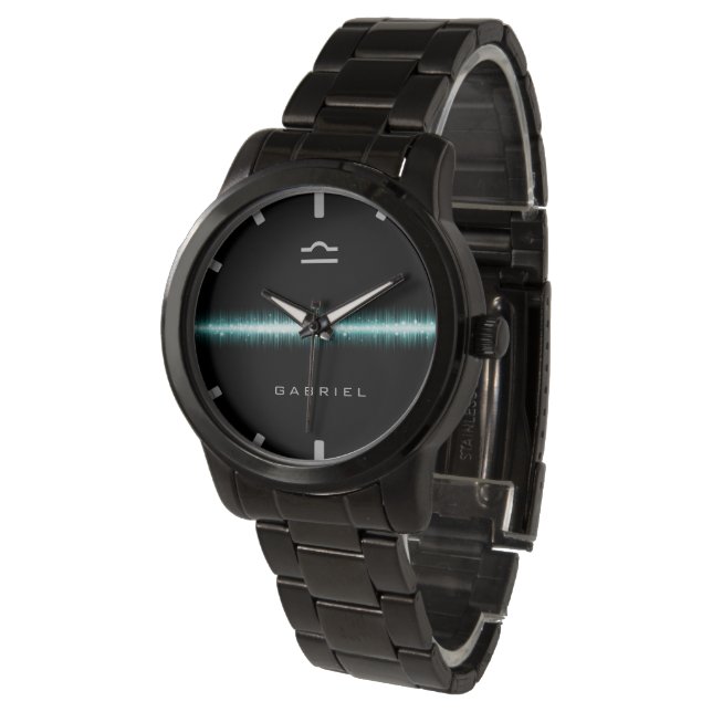 Montre Libra Zodiac Signal Cool Lumière Nom personnalisé (Incliné)