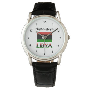 Montre Libye et drapeau libyen personnalisés