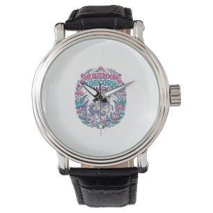 Montre Licorne Champignon Licorne Magie Coloré POD Artwor