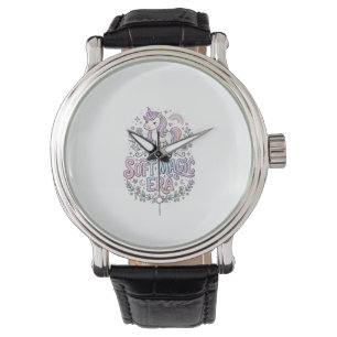 Montre Licorne Dans Mon Ère De Magie Douce Typographie Lu