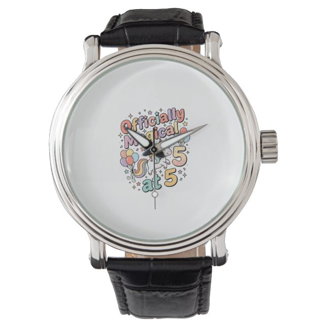 Montre Licorne officiellement magique à 5 conceptions bla (devant)