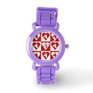 Montre Licorne rouge de coeur