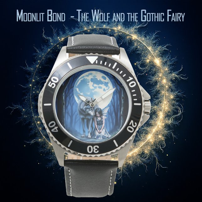 Montre Lien au Clair de Lune – Le Loup et la Fée Gothique (Créateur téléchargé)