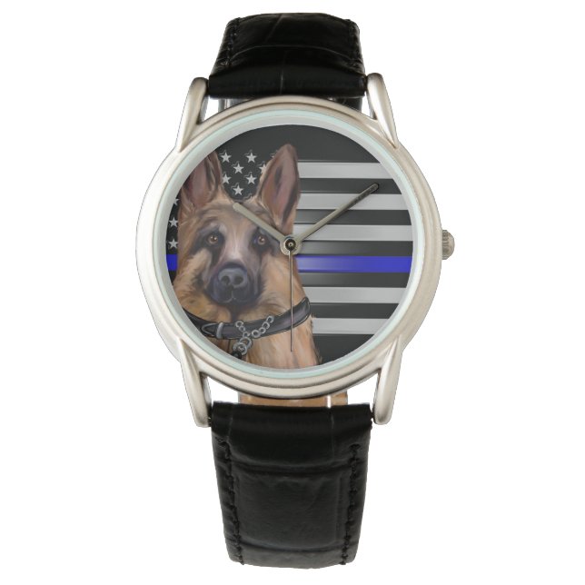 MONTRE LIGNE BLEUE MINCE (devant)
