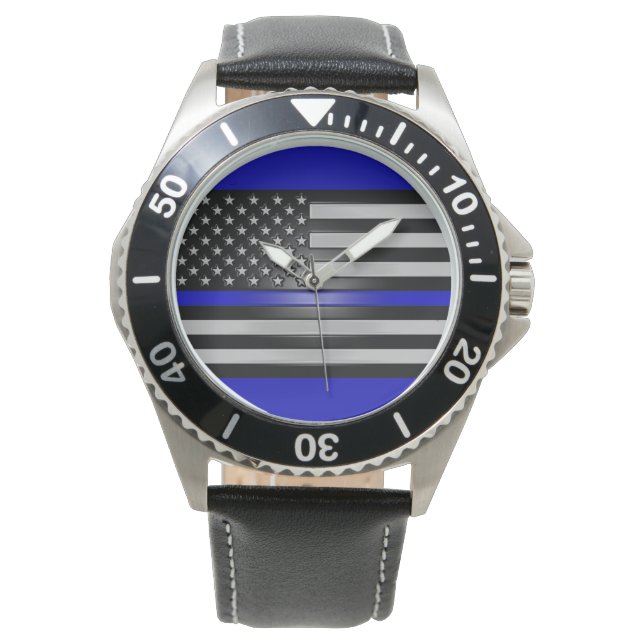 MONTRE LIGNE BLEUE MINCE (devant)