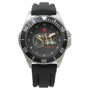Montre Ligne rouge - Nom monographique et signature moder