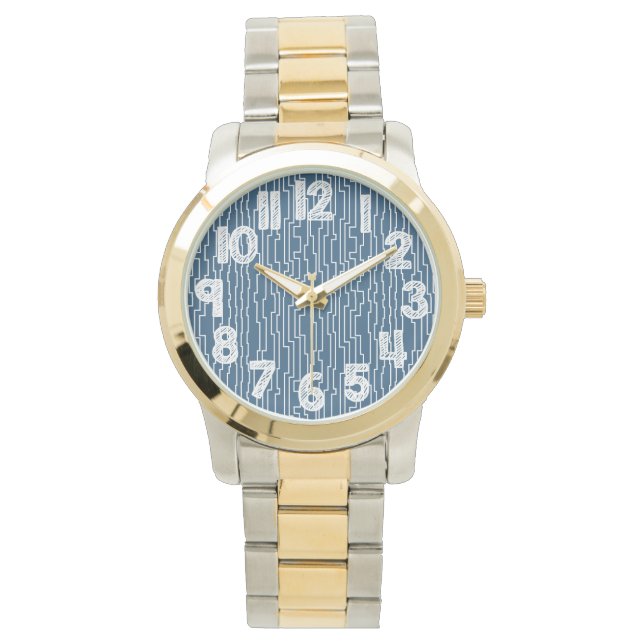 Montre Lignes de circuit blanc (devant)