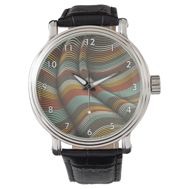 Montre Lignes Flex Décoratives Courbées Inhabituelles (devant)