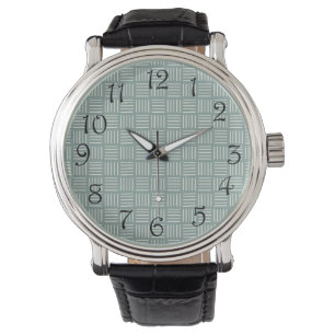 Montre Lignes vertes carrées