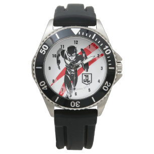 Montre Ligue de Justice Flash Running Noir Pop Art