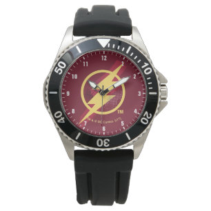 Montre Ligue de la justice Symbole Flash de brosse et de