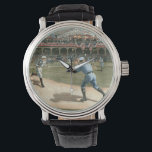 Montre Ligue nationale de baseball 1886<br><div class="desc">Tableau d'un match de baseball de la Ligue nationale de baseball de 1886. On peut sentir pratiquement les cacahuètes,  le pop-corn et la poussière de l'entrée qui émane de cette pièce. Cela ferait un grand ajout à votre maison!</div>