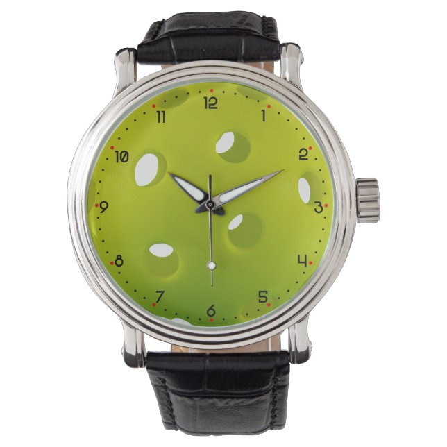 Montre Lime vert vrai pickleball (devant)