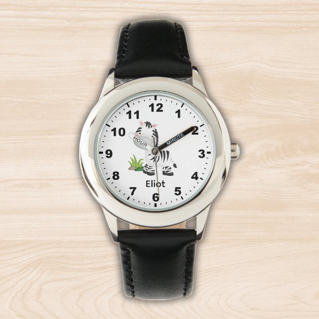 Montre Lindo Animales de la Selva Niño Zebra  (Créateur téléchargé)