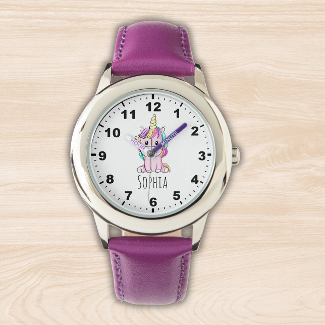 Montre Lindo Unicornio Acuarela Multicolor  (Créateur téléchargé)