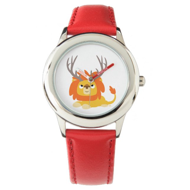 Montre Lion Cerf Cartoon Mignon (devant)