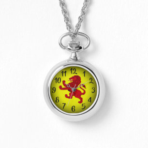 Montre Lion effréné de l'Ecosse de drapeau écossais