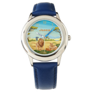 Montre Lions personnalisés sur la Savannah