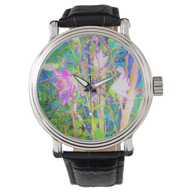 Montre Lis abstraits orientaux dans mon jardin Rubio (devant)