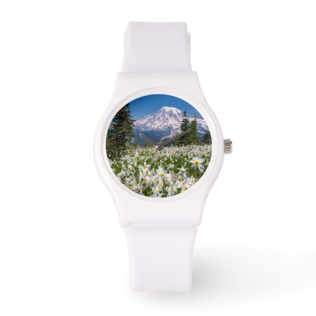 Montre Lis de l'avalanche et Mont Rainier 2 (Recto)
