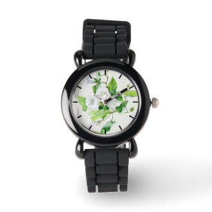Montre Liseron fleur blanche  