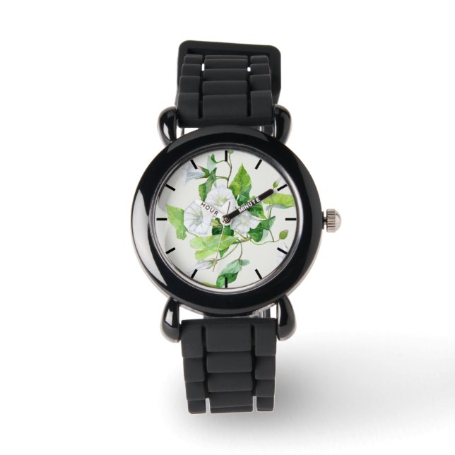 Montre Liseron fleur blanche   (Recto)