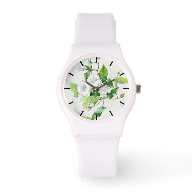 Montre Liseron fleur blanche (Recto)