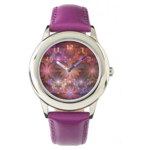 Montre Lit De Fleurs Coloré brillant Abstrait Fractage Ar