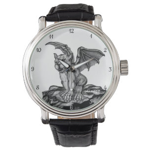 Montre Little Golem Gargoyle, design noir et blanc