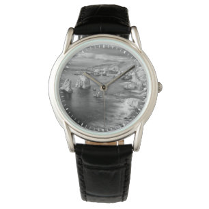 Montre Littoral de la plage en N&B, Californie