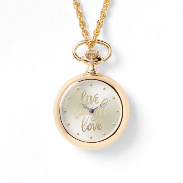 Montre Live Laugh Love Faux Gold Letting (Recto)