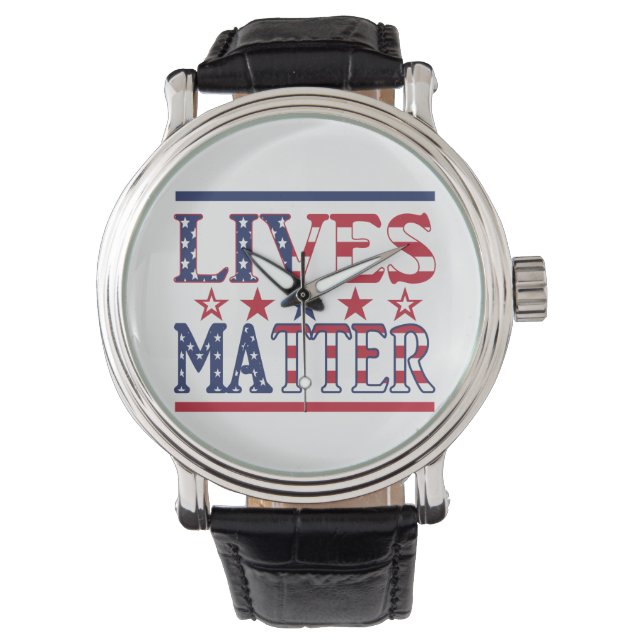 Montre Lives Matter - Drapeau américain (devant)