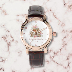 Montre Livres de devis personnalisés et roses roses Vinta