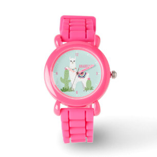 Montre Llama du désert mignonne Personnalisée fille