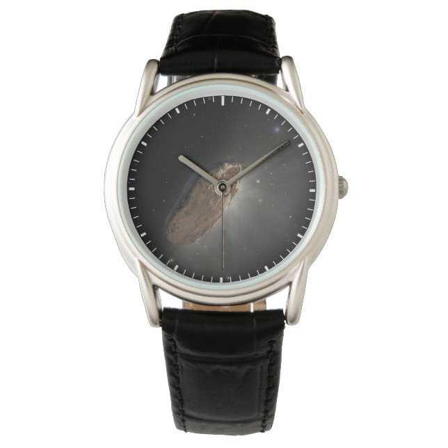 Montre L'objet interstellaire Wayward Oumuamua. (devant)