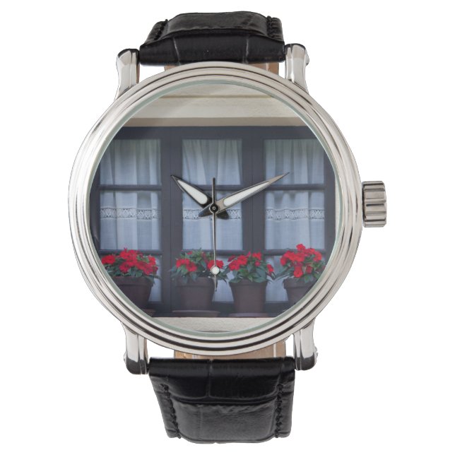 Montre Logements résidentiels avec des fleurs dans les fe (devant)