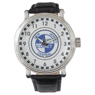 Montre Logo bleu central de train de comète de New Jerse