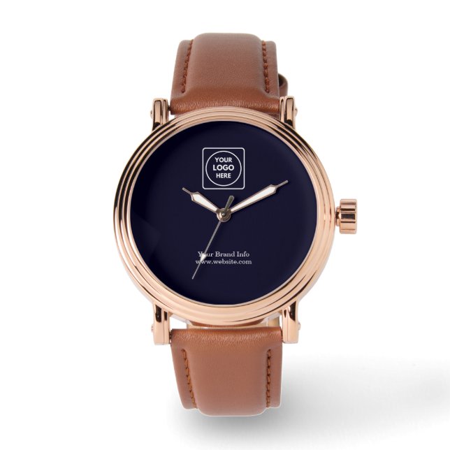 Montre Logo Bleu Marine | Entreprise Corporative Professi (Recto)