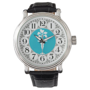 Montre Logo "Célery Charles" Regarder la sangle en cuir