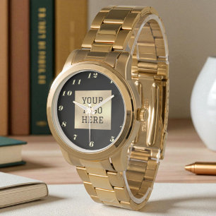 Montre Logo d'affaires classique Black Gold