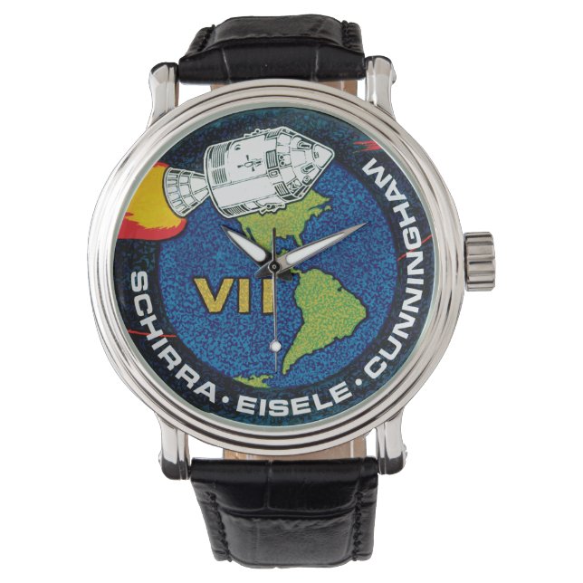 Montre Logo de patchs de mission Apollo 7 NASA (devant)
