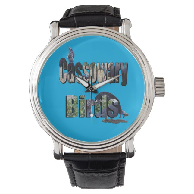 Montre Logo de photos d'oiseaux de Cassowary, (devant)