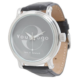 Montre Logo d'entreprise gris moderne Marque minimale