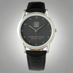 Montre Logo d'entreprise moderne de marque noire et blanc