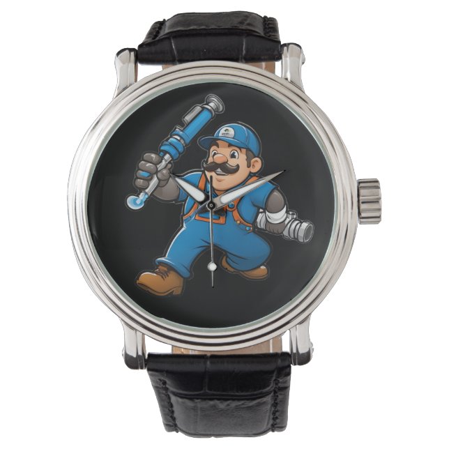 Montre logo des services de plomberie (devant)