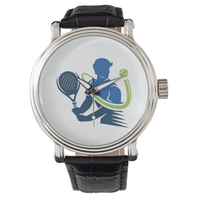 Montre Logo du club de tennis - Action dynamique, Style s (devant)