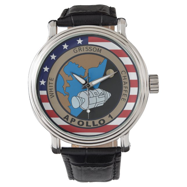 Montre Logo du patch de mission Apollo 1 (devant)