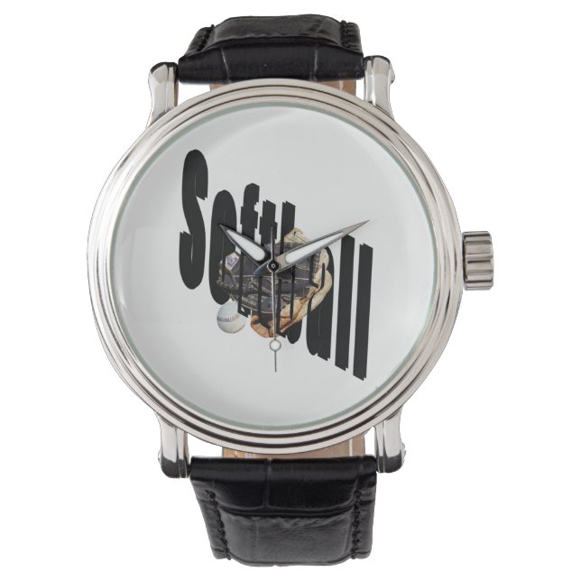 Montre Logo Et Gants De Softball, (devant)